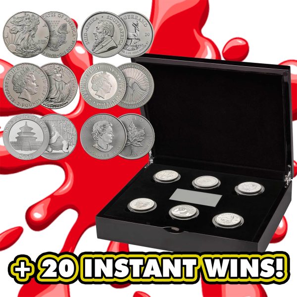 6 SILVER FLAGSHIP COINS OF THE WORLD SET + INSTANT WINS