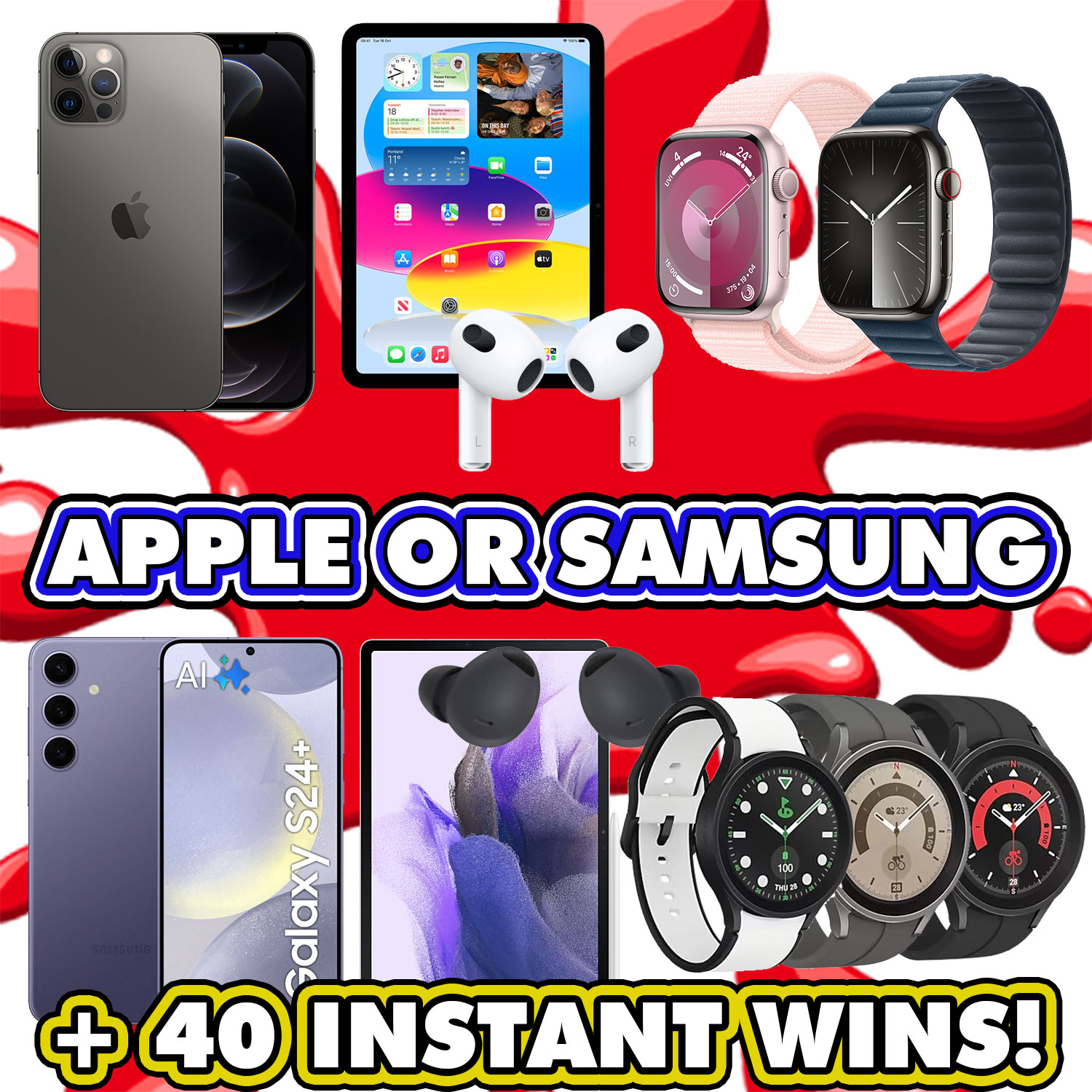 IPHONE 15 PRO OR SAMSUNG S24+ MEGA TECH BUNDLE + INSTANT WINS! – JAMMY ...