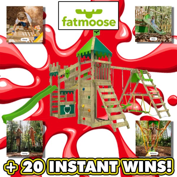 FATMOOSE RIVERRUN XXL CLIMBING FRAME SWING SET + INSTANT WINS!