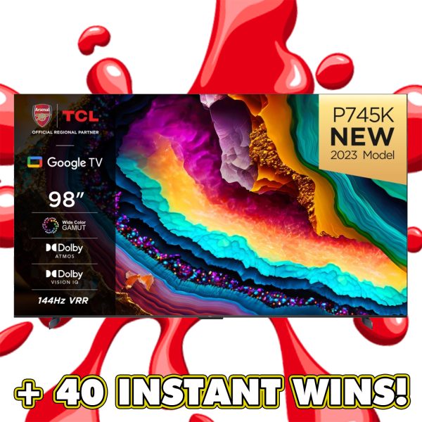 TCL 98 INCH 4K UHD TV! CINEMA IN YOUR HOME! + INSTANT CASH WINS!